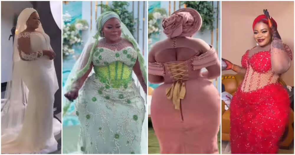 African bride rocks 10 outfits on wedding.