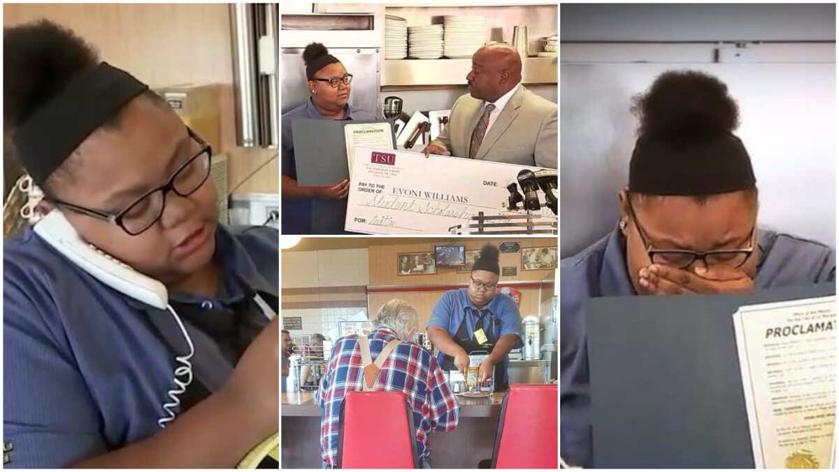 Young waitress who assisted elderly customer to feed himself in restaurant gets N6.5m scholarship reward