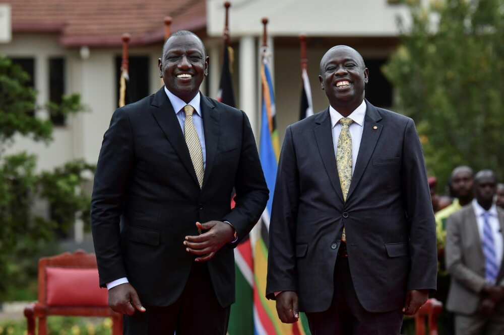 Kenyan President William Ruto (left) is pictured with his deputy Rigathi Gachagua in September