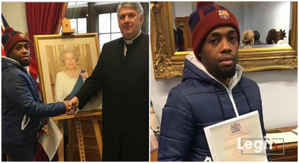 Joy as Nigerian man finally gets UK citizenship after 10 years, shows off what the certificate looks like