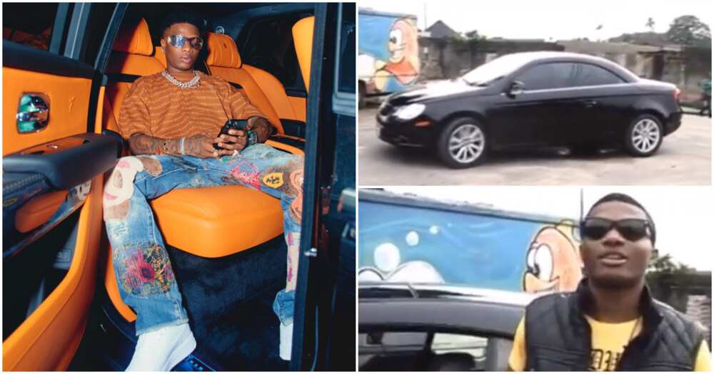 Old video of Wizkid's humble car. Old video of Wizkid's humble car.