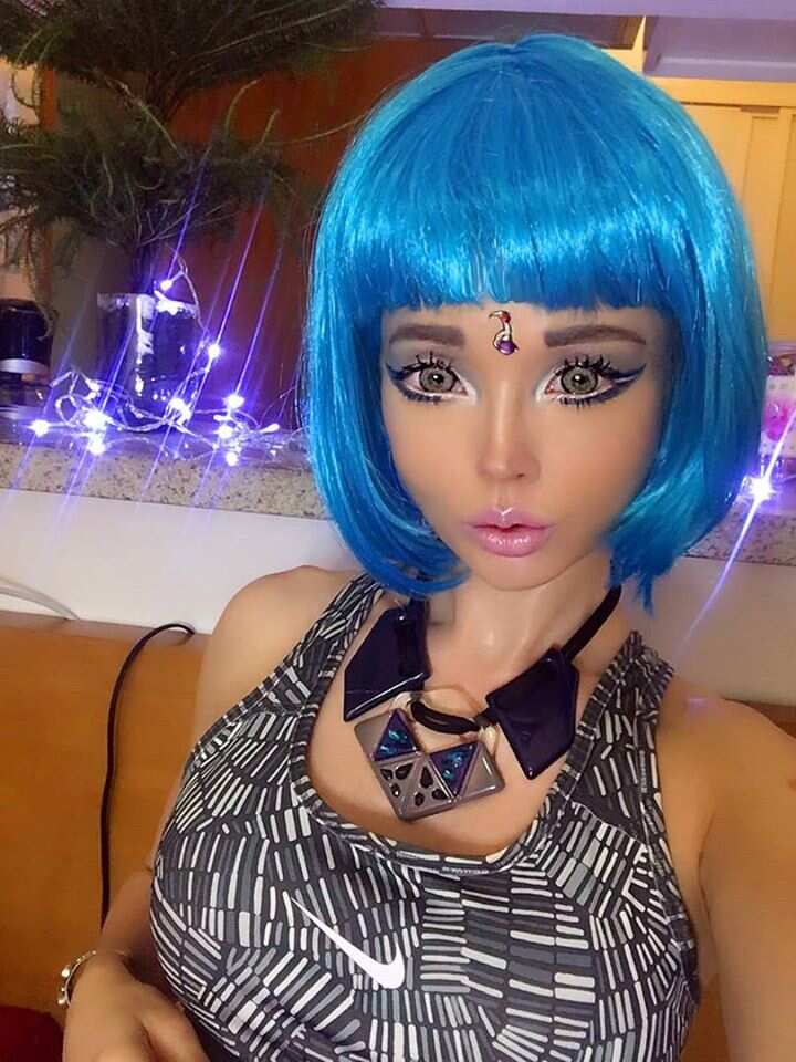 human barbie makeup off