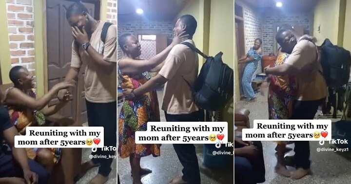 Man reunites with his mother after five years