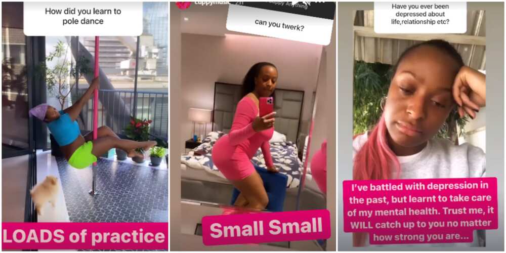 I can pole dance, twerk a little and have battled depression in the past, DJ Cuppy reveals in Q&A session I can pole dance, twerk a little and have battled depression in the past, DJ Cuppy reveals in Q&A session