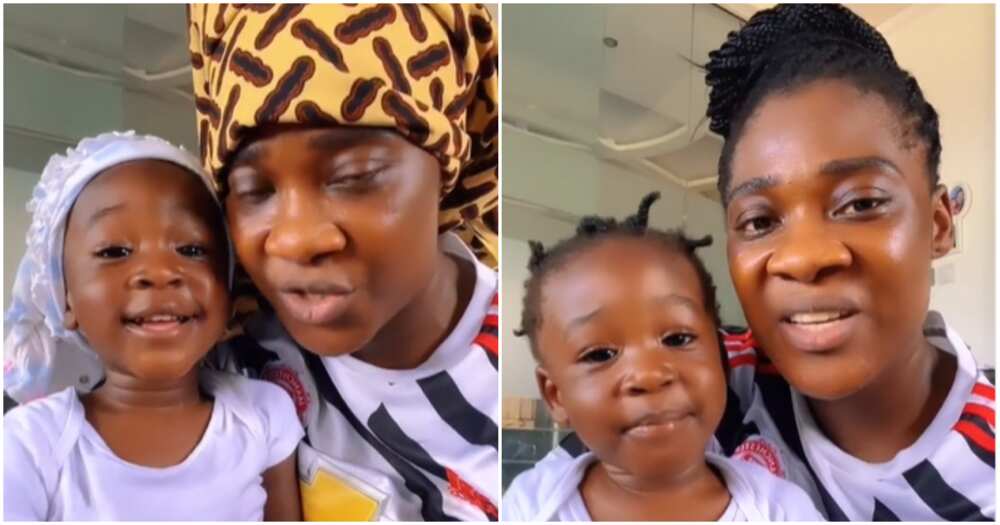 Mercy Johnson and last born seen in cute video.