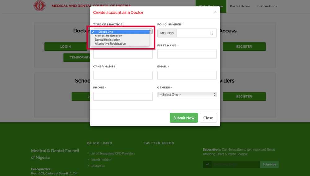 MDCN portal: registration, license exam, payment MDCN portal: registration, license exam, payment