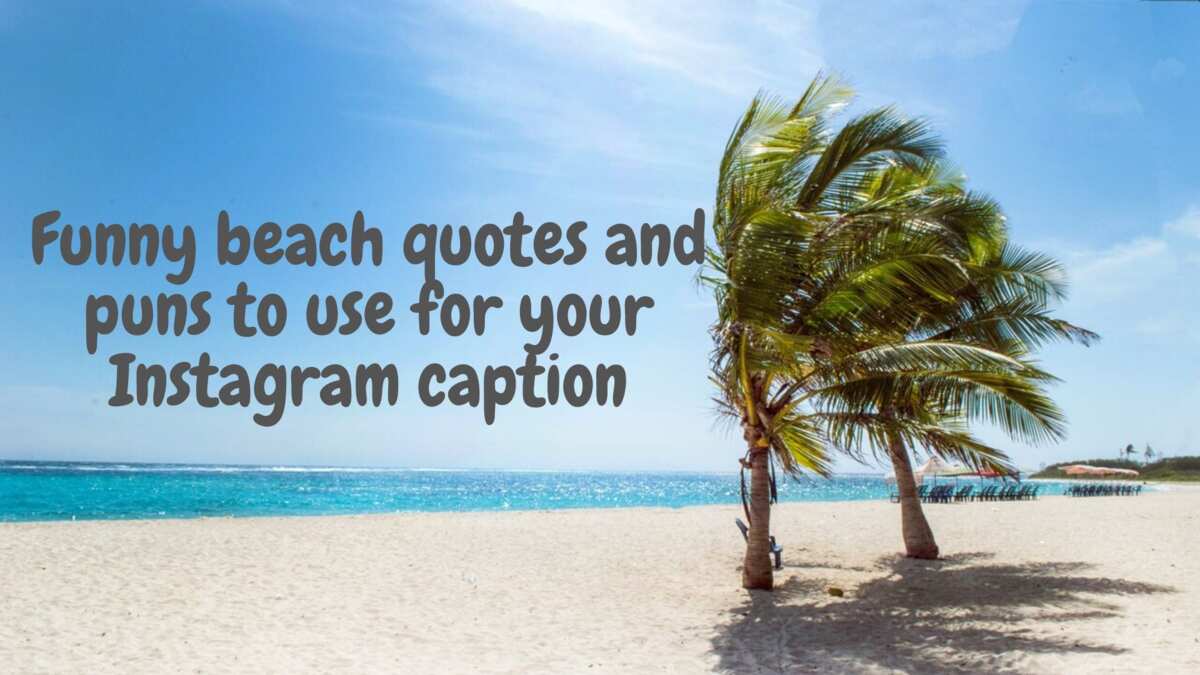 beach caption puns