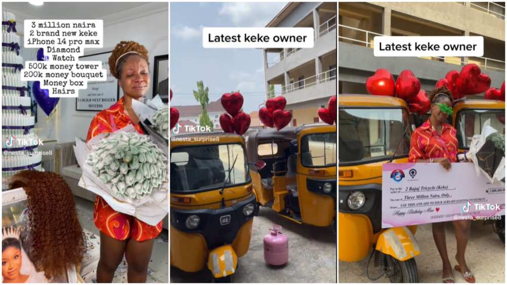 Birthday gift ideas/Man surprised wife. Birthday gift ideas/Man surprised wife.