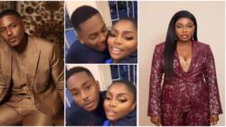 "Na makeup he lick": Reactions as Timini Egbuson and Bisola Aiyeola get playful in lovely PDA, video trends
