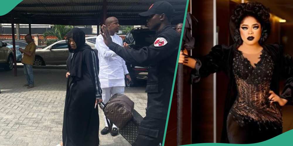 Pictures of Bobrisky going to prison goes viral.