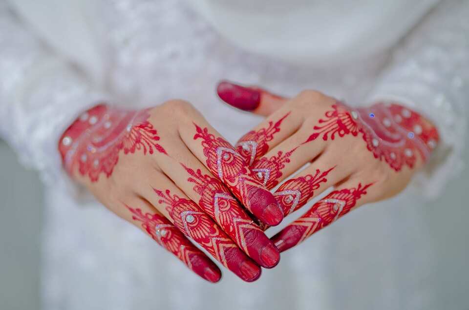 Vibrant henna tattoo