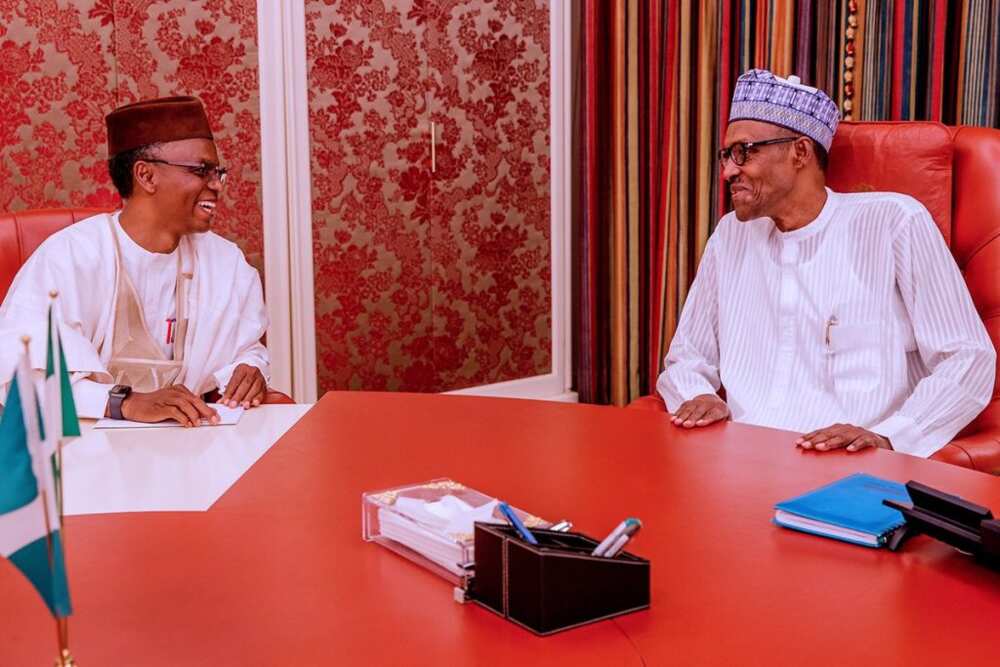 Buhari meets with Governor El-Rufai in Aso Rock
