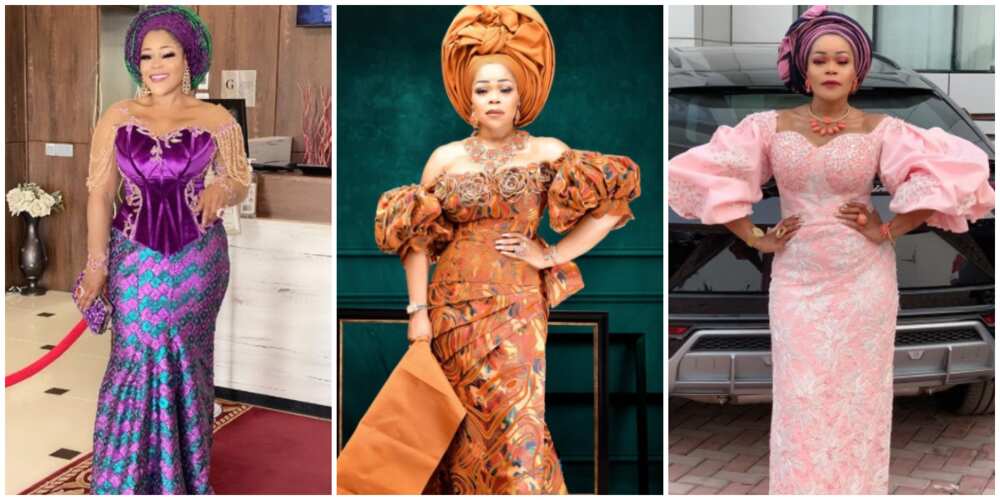 Fashion Focus: 7 Photos of Nollywood Actress Shaffy Bello Looking Stylish in Asoebi