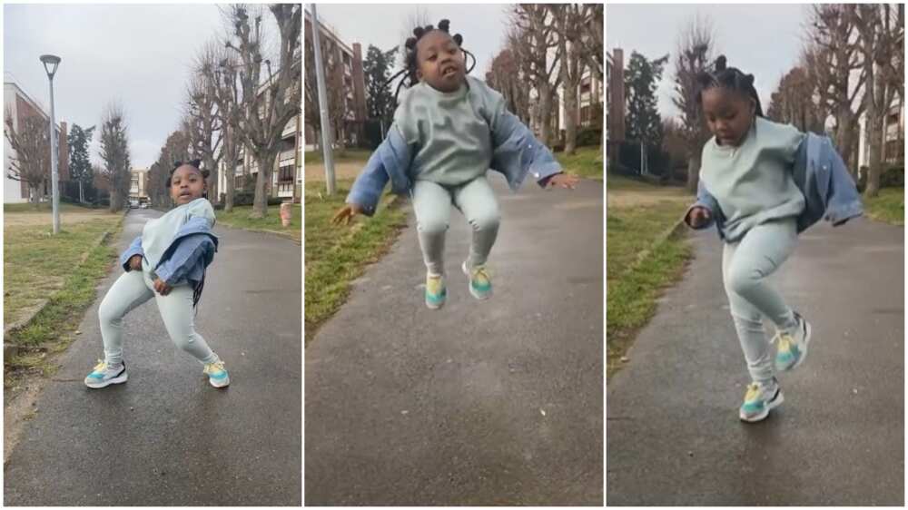 Little girl scatters leg moves to Highway song by DJ Kaywise and Phyno, video goes viral