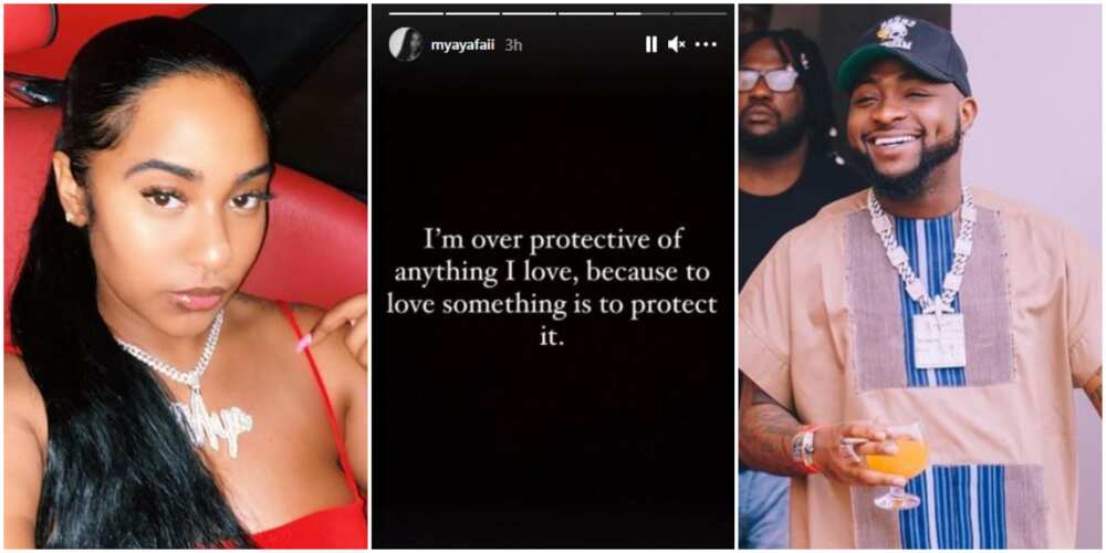 I’m Over Protective of Anything I Love, Davido’s Alleged Girlfriend Mya Yafaii Says