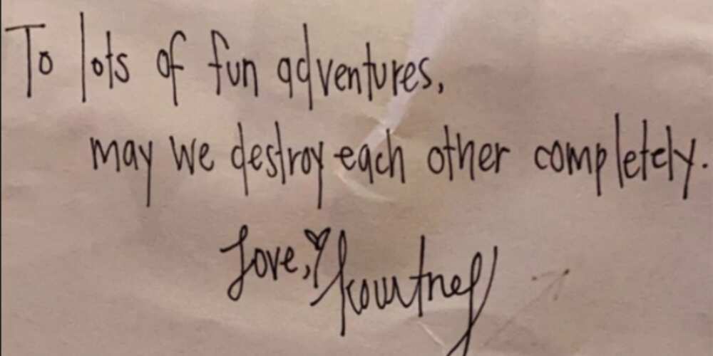 Kourtney Kardashian's new boo Travis Barker shares cute love note he received from her