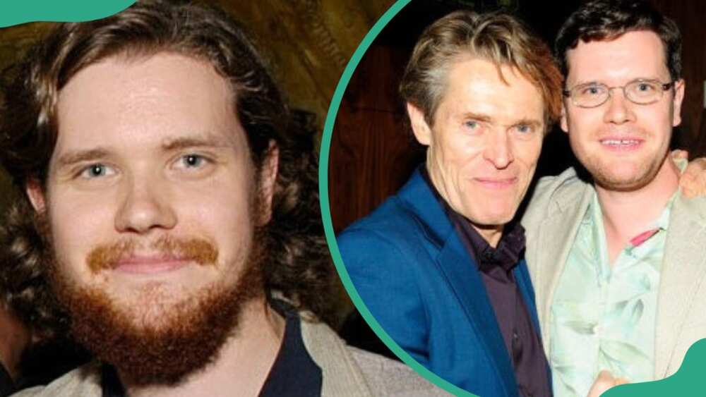 Jack Dafoe attends The Box (L). Jack and his father Willem Dafoe at the premiere of "At Eternity's Gate".
