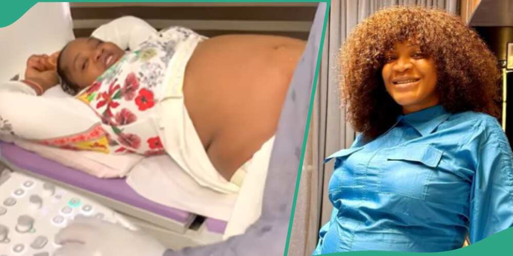 Uche Ogbodo pregnant with twins.