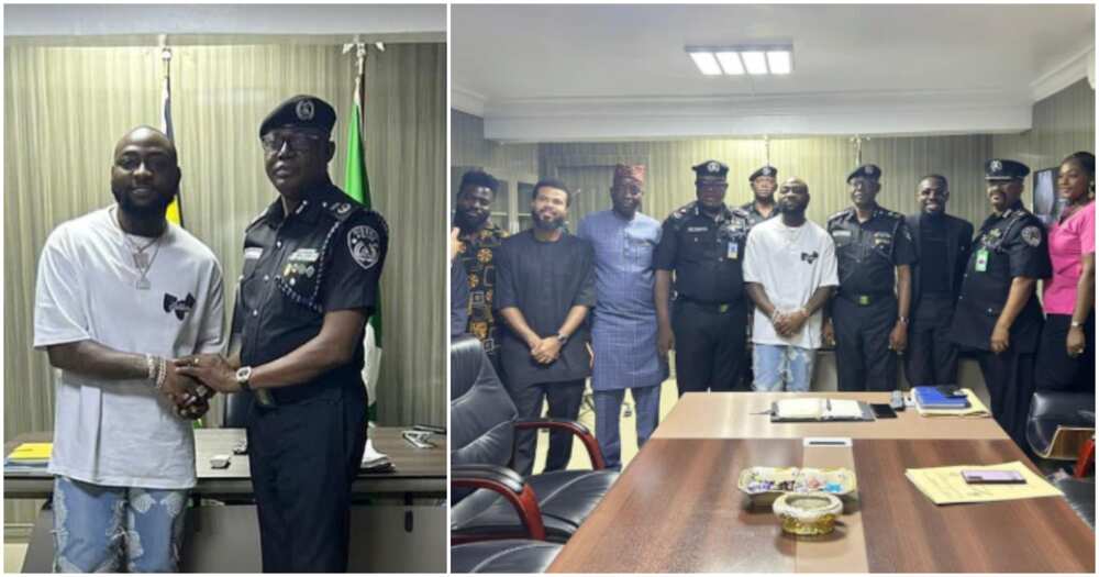Davido visits Lagos commissioner of police ahead of Timeless concert.