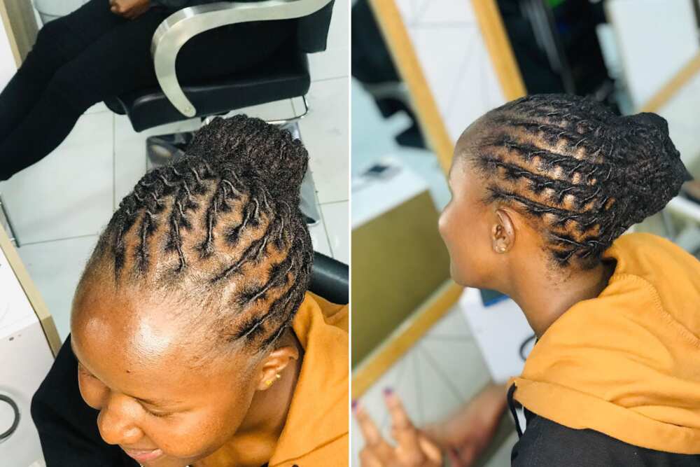 loc styles for short hair