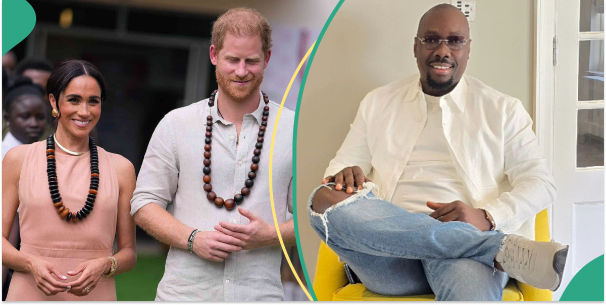 Obi Cubana reveals details about the hotel Prince Harry and Meghan Markle slept while in Nigeria (video)