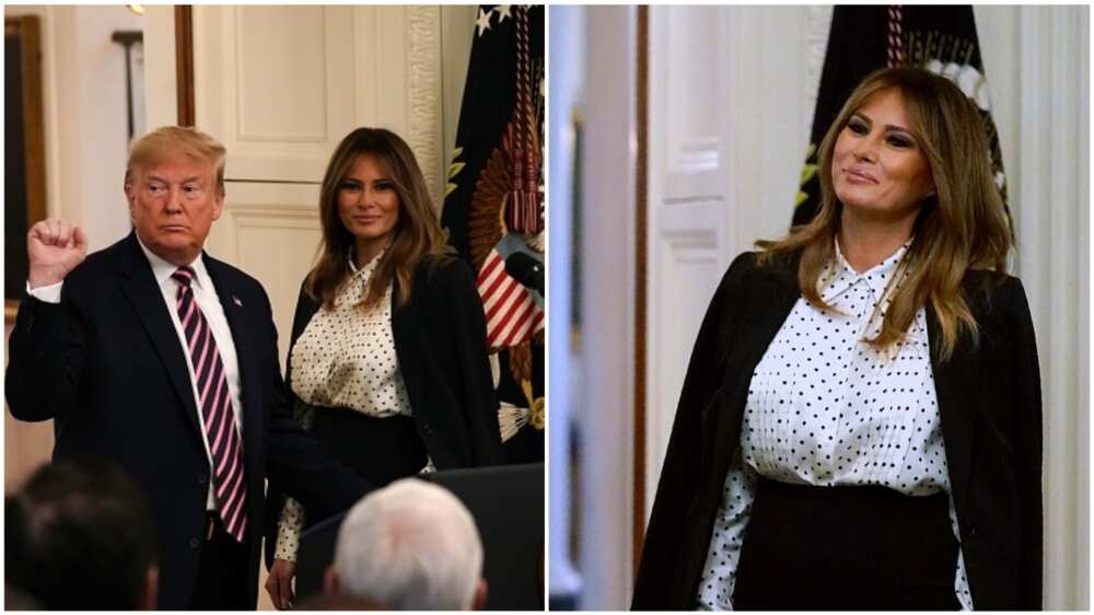 Melania Trump dressed like a Hollywood celeb as she goes for their popular style.