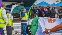 Rotimi Akeredolu's corpse arrives in Nigeria for burial, photos emerge