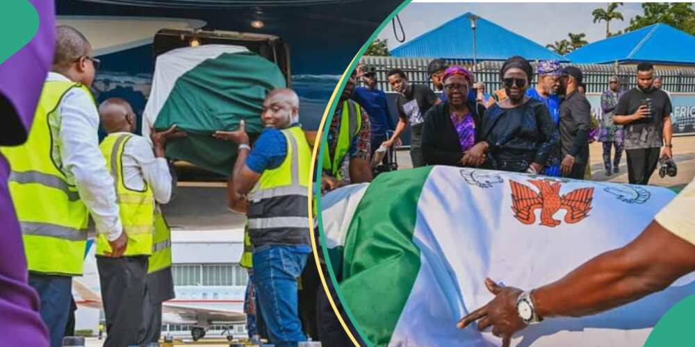 The remains of the former governor were reported to have reached Nigeria from Germany around 3:39 p.m. on Friday, January 5, 2024.