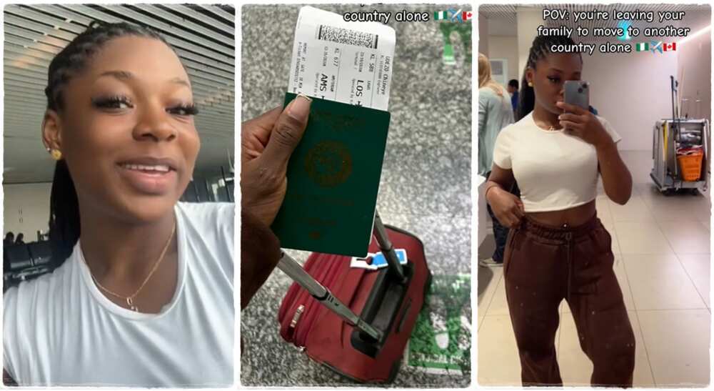 Photos of Chineye Udezo, a Nigerian lady who got a Canadian visa.