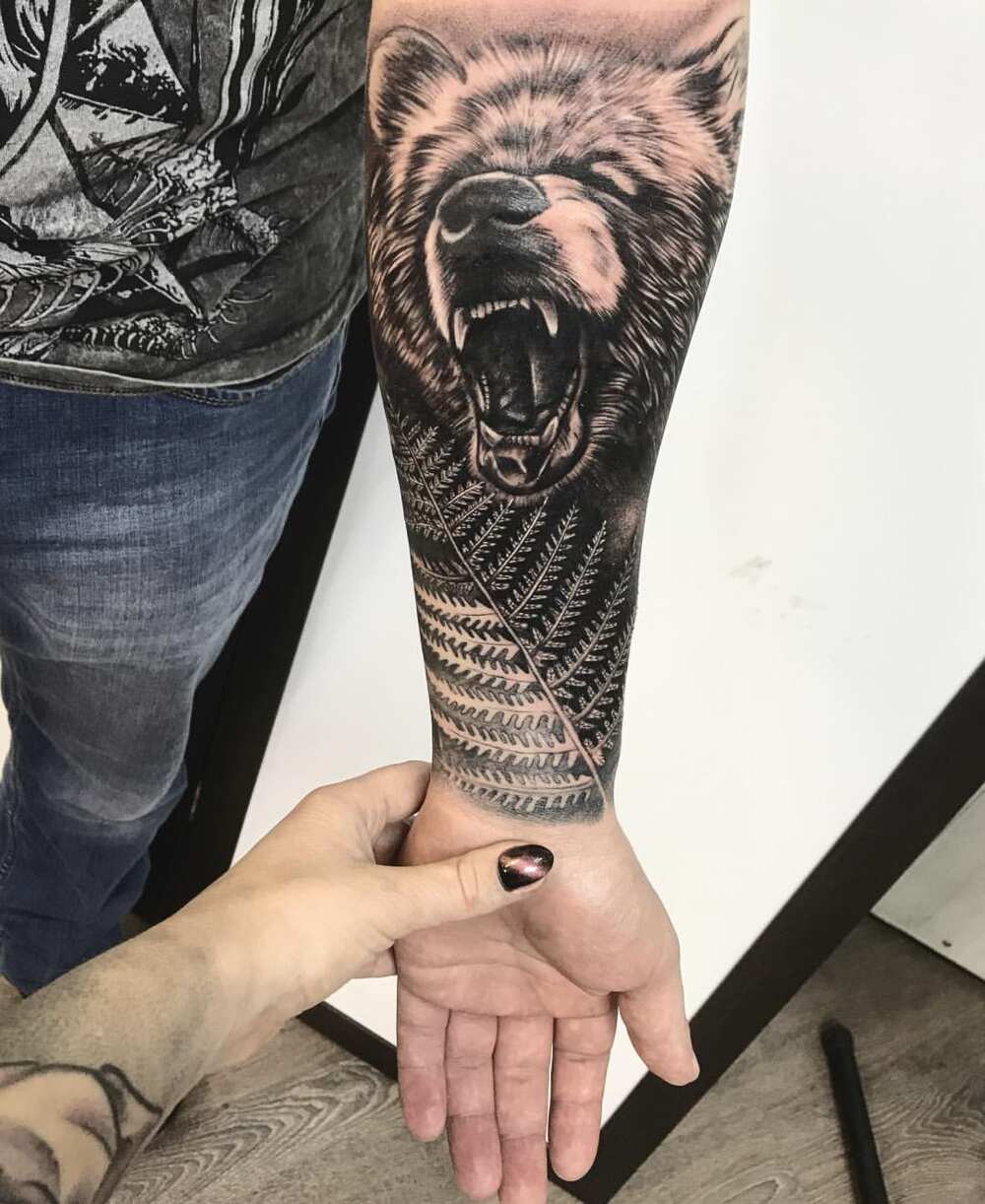 native american bear tattoo