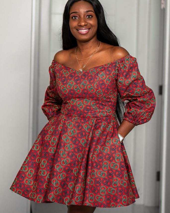 Latest and Simple Ankara with Short-Flared Styles.  Ankara short flare  gowns, Ankara gown styles, Ankara short flare gown styles