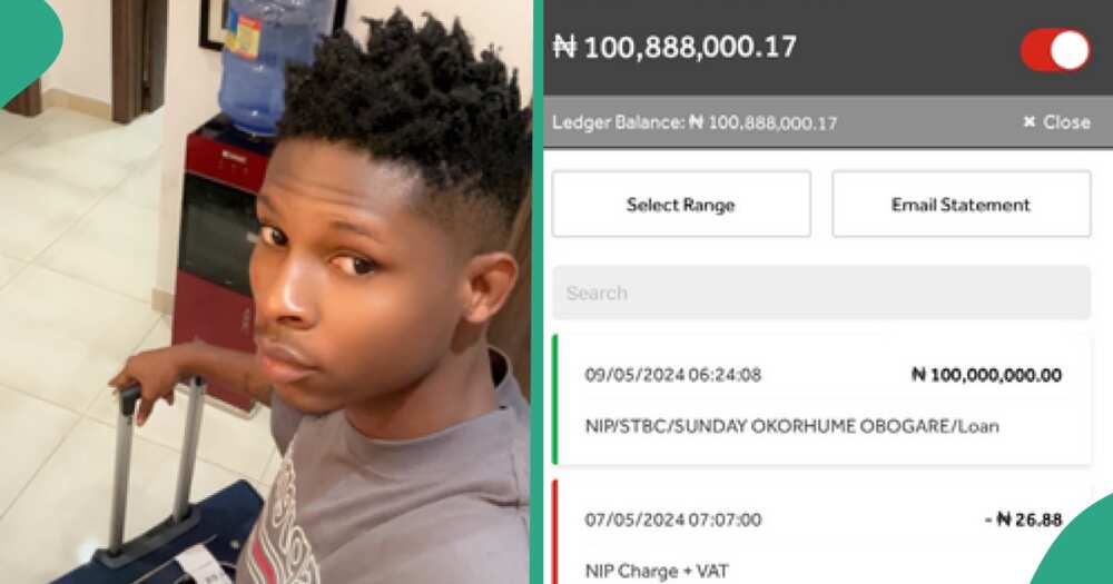 Young man generates buzz as he shows off N100 million alert from his dad