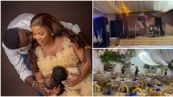 Adeniyi Johnson: Huge hall, luxurious and expensive decor as actor gets set to celebrate arrival of twins