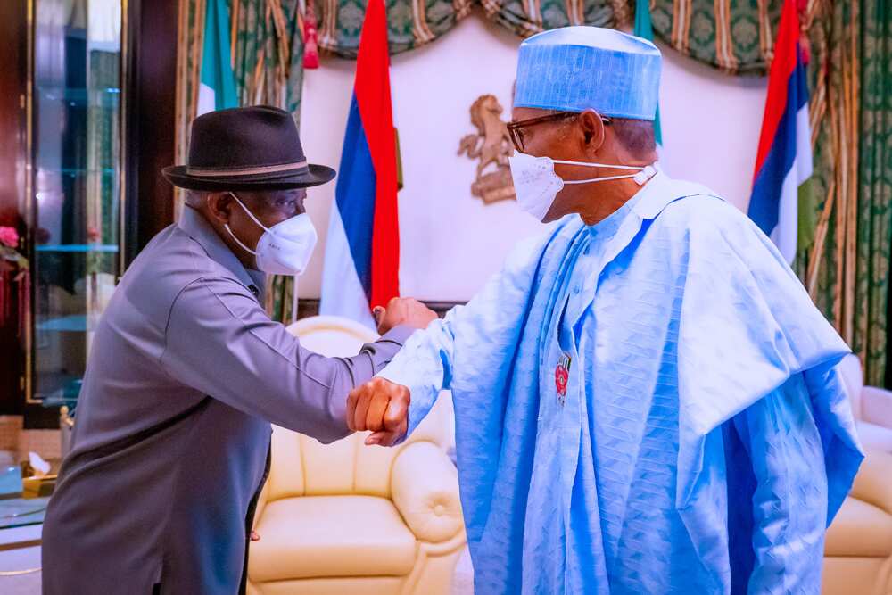 Goodluck Jonathan visits President Buhari