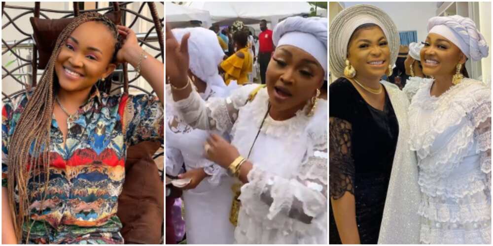 Mercy Aigbe spotted at Kemi Afolabi's house warming, sprays money as musician hails her