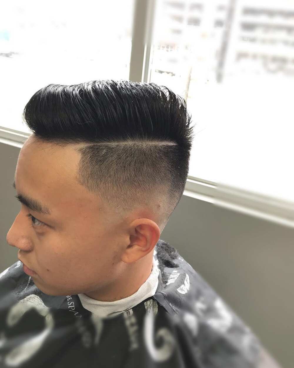 Low fade comb over