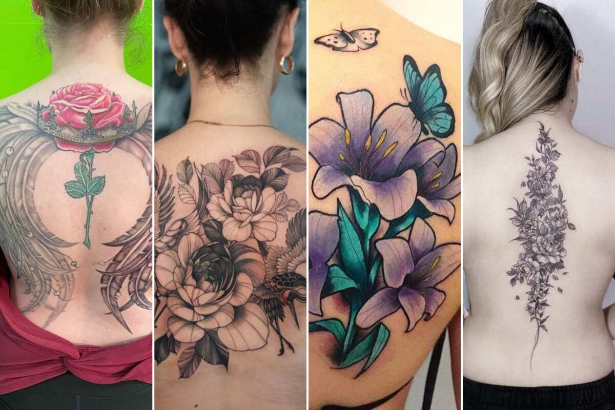 This beautiful flower spine tattoo idea has definitely captured my sou... |  TikTok