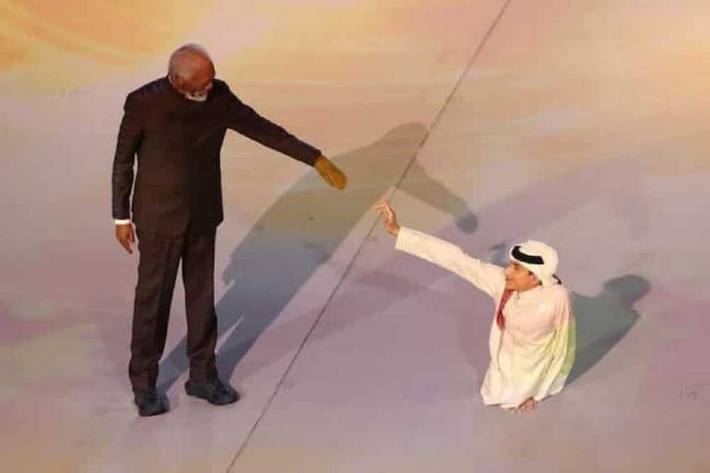 Ghanim Al Muftah da Morgan Freeman Ghanim Al Muftah da Morgan Freeman