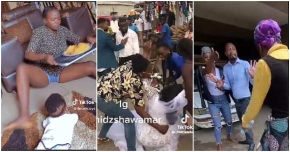 Funny videos, viral videos, Nigerian videos, mum and kid, bride dumped on wedding day, lady confronts hubby and side chick