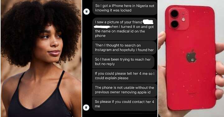 Lady shares screenshot, man in possession of phone, iPhone, stolen iPhone