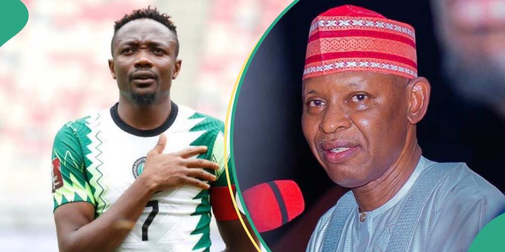 Former Super Eagles captain Ahmed Musa refuses to shake Kano Governor Abba Kabir Yusuf during visit to ex-presidential candidate, Rabiu Kwankwaso