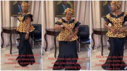 Sierra Leone President's tall fine wife dress does the Buga dance challenge in cute video, Kizz Daniel reacts