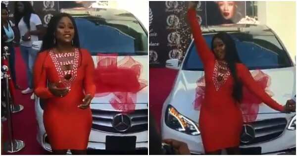 BBNaija CeeC gifted a Mercedes Benz after signing business deal, Uti reacts