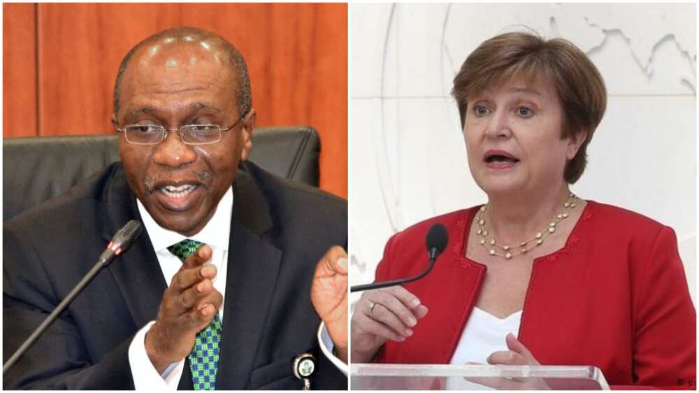 IMF Managing Director, Georgieva Kristallina and Godwin Emefiele, CBN governor