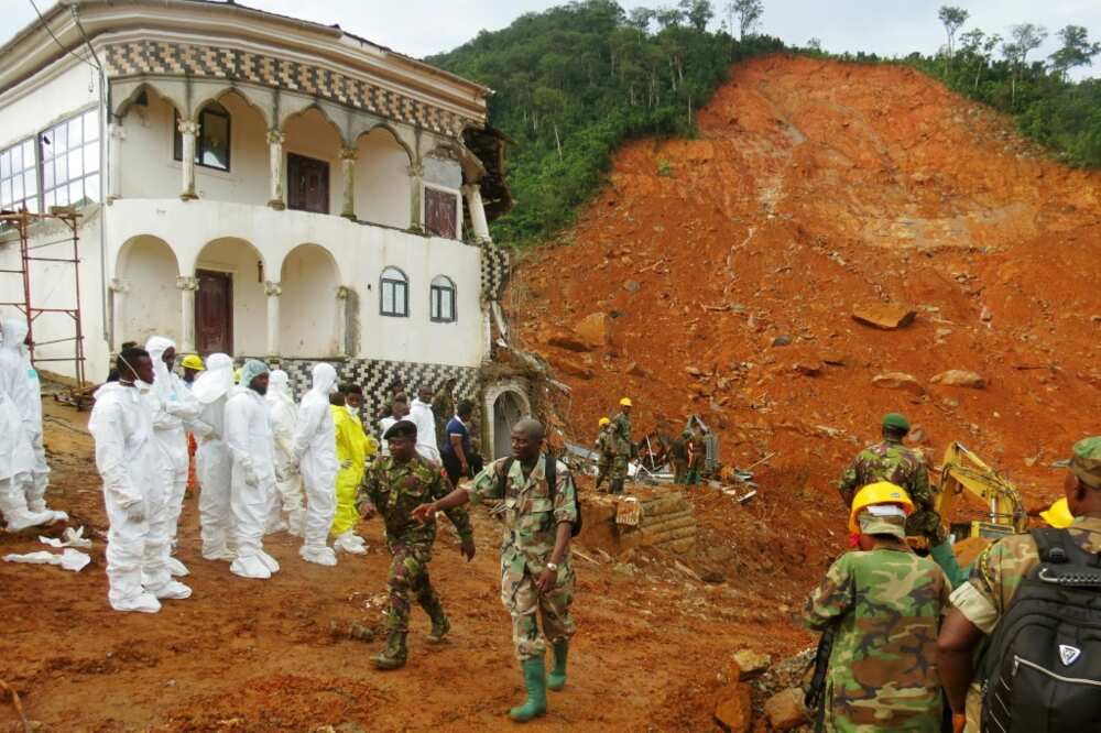 Heavy rains caused the deadly mudslide, detaching huge boulders on the deforested mountainside