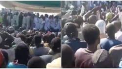 2023 presidency: Heartbreak for Tinubu as crowd chants Atiku's name during Yobe APC rally, video surfaces
