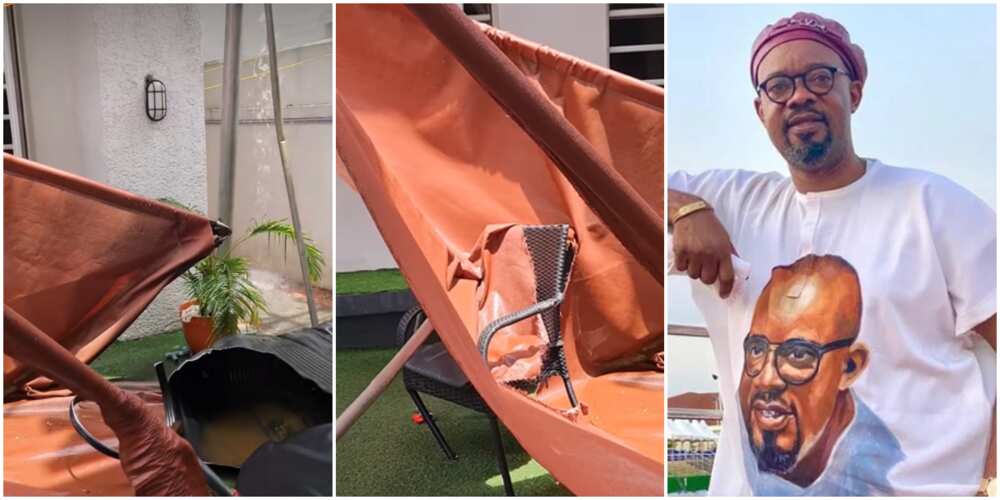 Actor Charles Inojie narrowly escapes death, Actor Charles Inojie narrowly escapes death after a water tank fell on his seat, Nollwood actor Charles Inojie Actor Charles Inojie narrowly escapes death, Actor Charles Inojie narrowly escapes death after a water tank fell on his seat, Nollwood actor Charles Inojie
