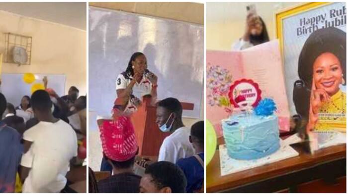 UNILORIN students leave female lecturer helpless in viral video as they show her love in class on her birthday