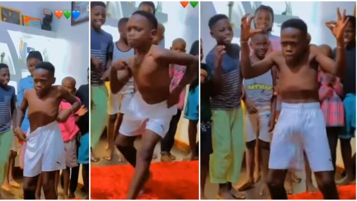Little boy shows off sweet belly dance moves, whines waist like a lady, wows Oyinbo man in viral video