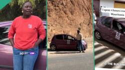 "We are proud of you": Lady driving from London to Lagos crosses into Mauritania from Morocco